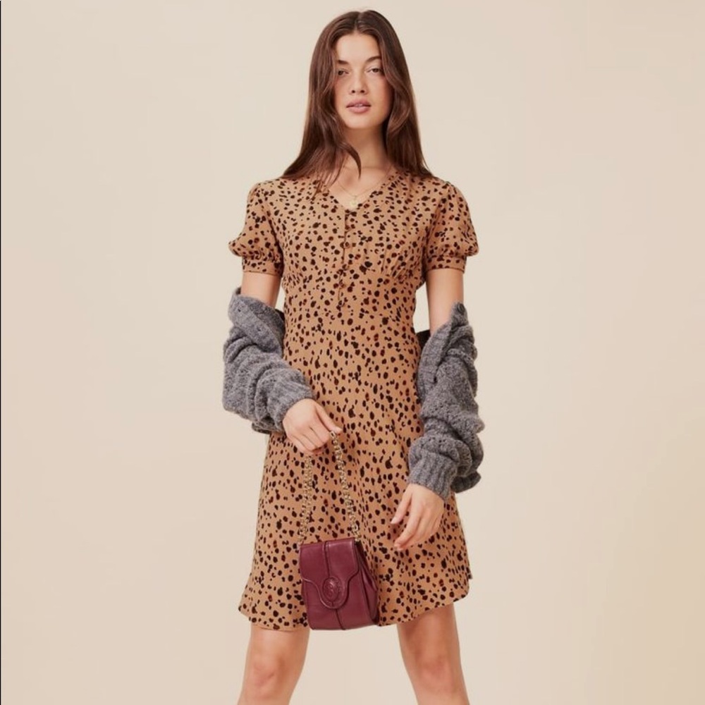 Rouje ONDINE dress in léopard